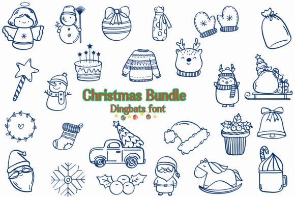 Christmas Bundle Dingbats Font By Jeaw Keson
