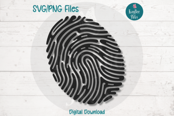 Fingerprint Graphic Illustrations By kaybeesvgs