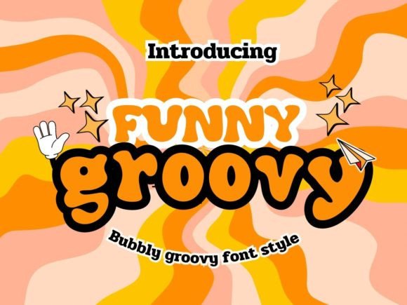 Funny Bubbly Groovy Display Font By SKD Design