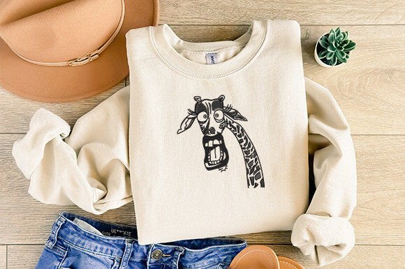 Funny Giraffe Face Baby Animals Embroidery Design By svgcronutcom