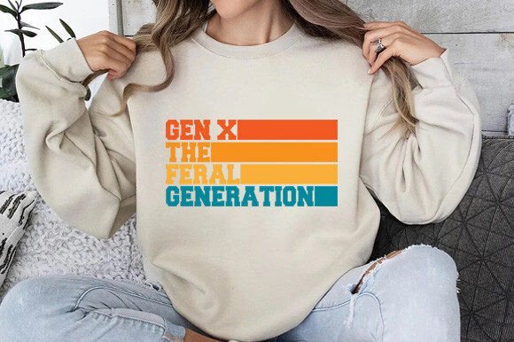 Gen X the Feral Generation SVG Graphic T-shirt Designs By Bundle store