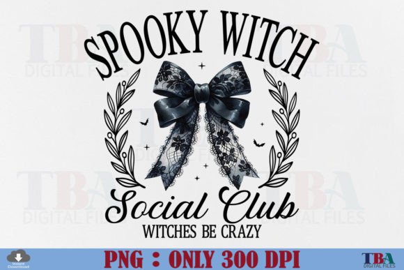 Halloween Coquette Bow, Spooky Witch PNG Gráfico Diseños de Camisetas Por TBA Digital Files