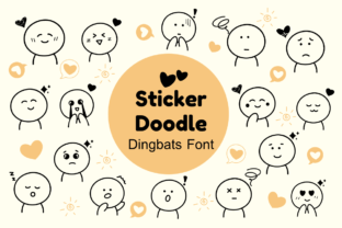 Sticker Doodle Dingbats Font By Nun Sukhwan 1