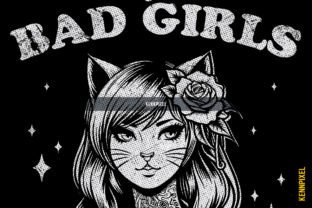 Tattoo Cat I Heard You Like Bad Girls Graphic T-shirt Designs By kennpixel 10