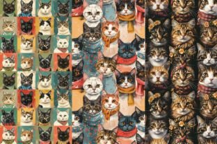 Well Dressed Cats Seamless Patterns Graphic Patterns By Inknfolly 3