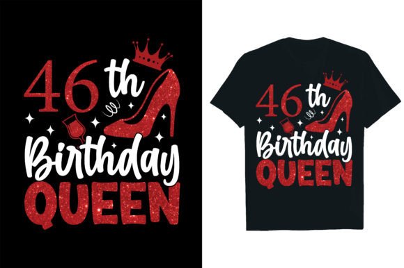 46 Th Birthday Queen Gráfico Diseños de Camisetas Por Rextore