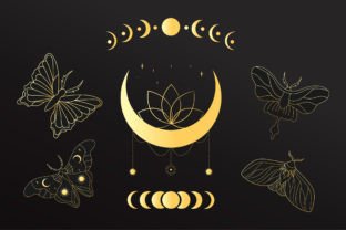 Celestial Space Mystical Symbols Illustration Illustrations Imprimables Par Mariia Petrova 4