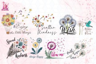 Dandelion Blowing Clipart PNG Graphic Crafts By Little Lady Design 4