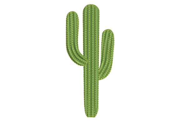 Desert Saguaro Cactus Single Flowers & Plants Embroidery Design By CusanaFi