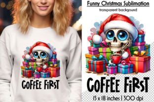 Funny Christmas Bundle, Santa Skeleton Graphic T-shirt Designs By Designs by Ira 17