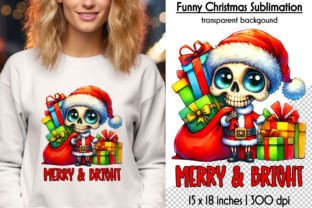 Funny Christmas Bundle, Santa Skeleton Graphic T-shirt Designs By Designs by Ira 19