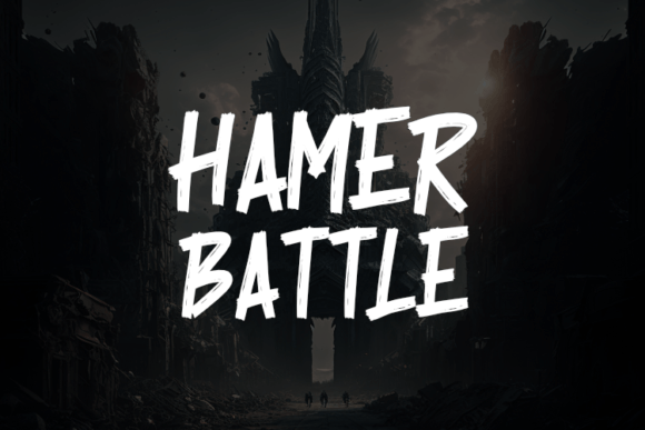 Hamer Battle Script Fonts Font Door Eric Kusuma