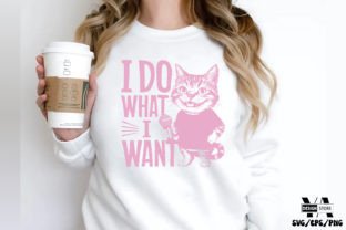 I Do What I Want Funny Cat SVG Afbeelding T-shirt Designs Door Ya_Design Store 1