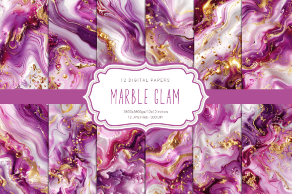 Marble Glam Graphic Backgrounds By curvedesign