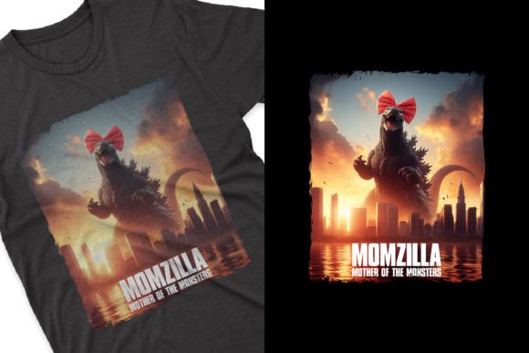 Momzilla Funny PNG Sublimation Grafica Design di T-shirt Di ORDCreative