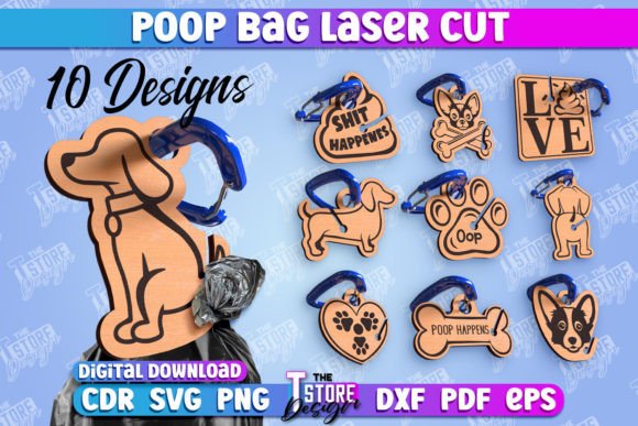 Poop Bag Holder Laser Cut Design Bundle Gráfico Manualidades Por The T Store Design