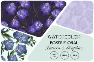 Seamless Floral Pattern with Roses Gráfico Patrones de Papel Por studiogemen 1