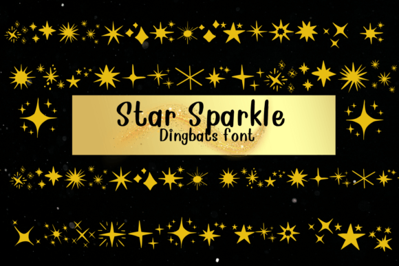 Star Sparkle Dingbats Font By Nongyao