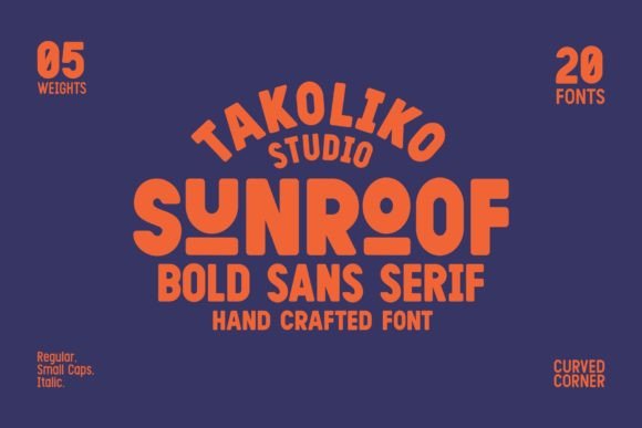 Sunroof Sans-Serif-Schriftarten Schriftart Von takoliko