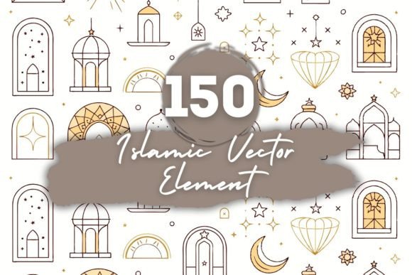 150+ Islamic Vector Element Graphic Illustrations By ResumeFabs