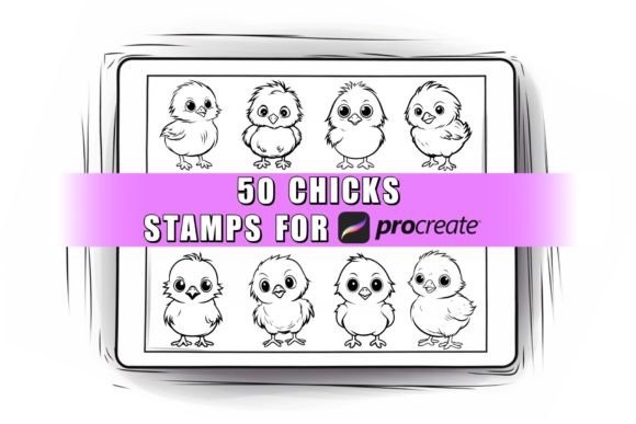 50 Chicken Procreate Stamps Brushes Graphic Brushes By ProcreateSale