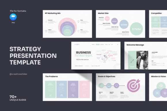 Business Strategy Keynote Template Graphic Presentation Templates By CreativeSlides