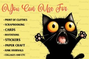 Crazy Cats Clipart Bundle Illustration Illustrations Imprimables Par Dreamshop 3