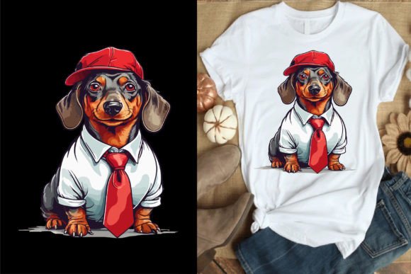 Dachshund Dog T-shirt Sublimation Graphic T-shirt Designs By TANIA KHAN RONY