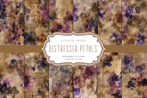 Distressed Petals Graphic Backgrounds By curvedesign