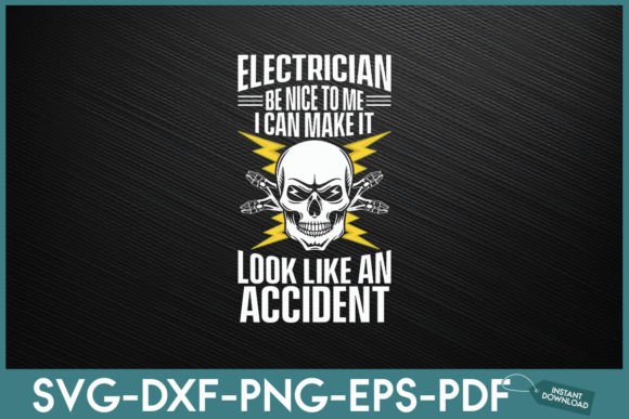 Electrician Professional Electrician Fun Grafik Druck-Vorlagen Von Unique_idea