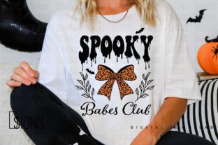 Halloween Spooky Babes Club Sublimation Graphic T-shirt Designs By DSIGNS 2