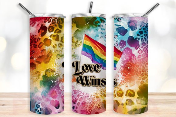 Love Wins Pride Tumbler Wrap Png Gráfico Manualidades Por PinkPanda