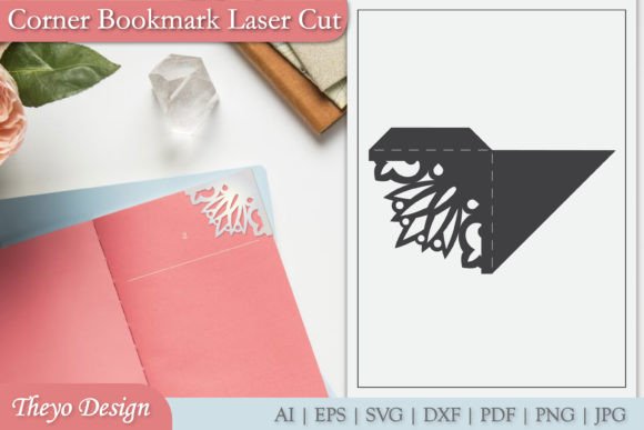 Mandala Corner Bookmark Laser Cut Svg Gráfico Artesanato Por Theyo Design