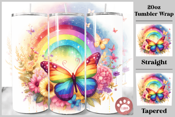Pride Butterfly Tumbler Wrap Afbeelding Tumbler Wraps Door Luna Art Design