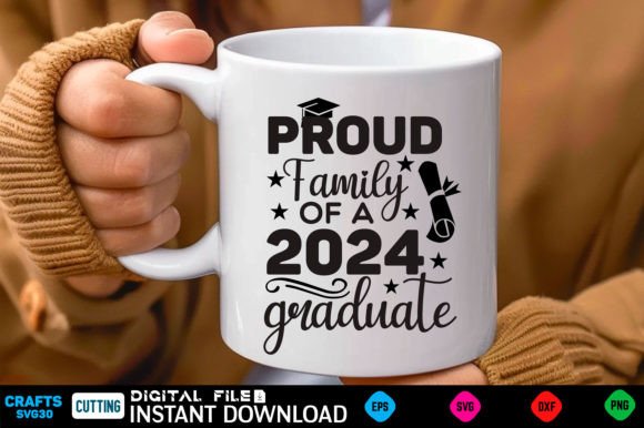 Proud Family of a 2024 Graduate SVG Gráfico Manualidades Por CraftsSvg30