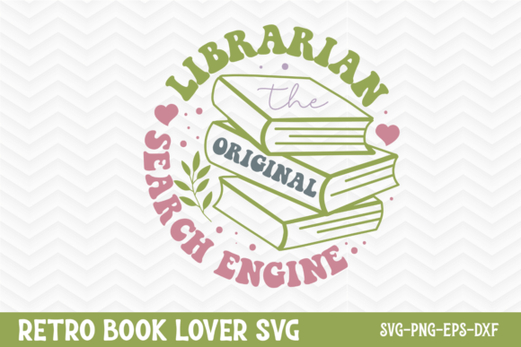 Retro Book Lover SVG, Librarian the Orig Graphic Crafts By CraftArt