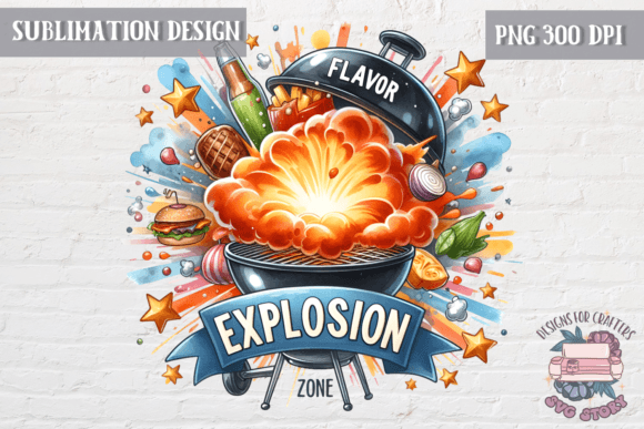 Summer Sublimation BBQ Design PNG Grill Grafika Ilustracje do Druku Przez SVG Story