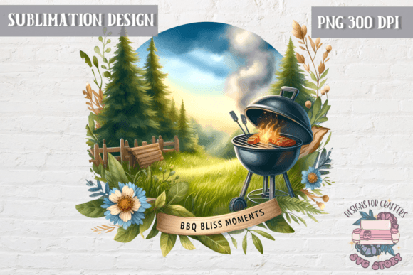 Summer Sublimation BBQ Design PNG Grill Gráfico Ilustraciones Imprimibles Por SVG Story