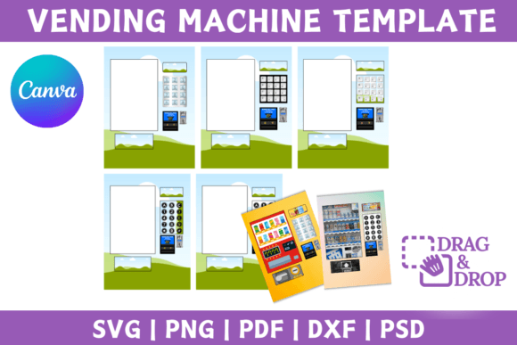 Vending Machine Canva Editable Template Afbeelding Afdruk Sjablonen Door Creative Pro Svg