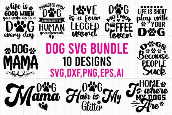 Dog Svg Designs Bundle Graphic Crafts By Bokkor777