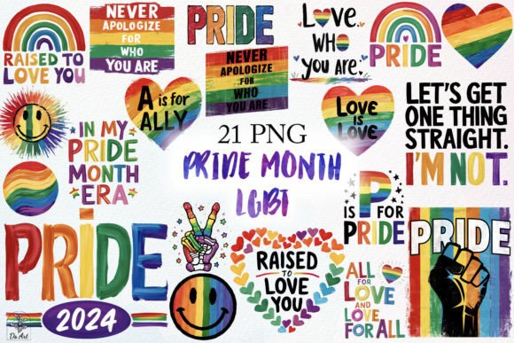LGBT Pride Month Sublimation Bundle Graphic Illustrations By DS.Art