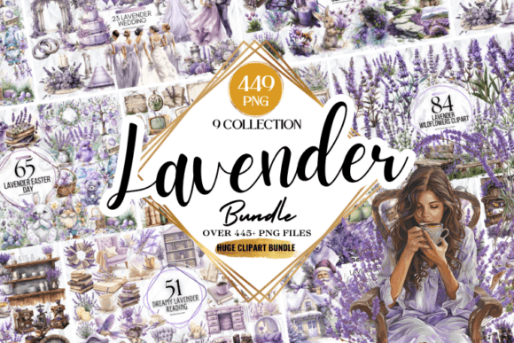 Lavender Clipart Mega Bundle Graphic Illustrations By Markicha Art