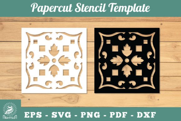 Mandala Papercut Stencil Template SVG 02 Grafik Plotterdateien Von NightSun
