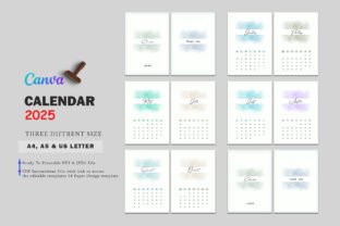 Printable Calendar Template 2025 Graphic KDP Interiors By Design Zone 1