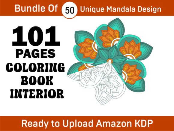101 Pages Mandala KDP Interior Vol-11 Grafica Pagine e libri da colorare per adulti Di DesignConcept