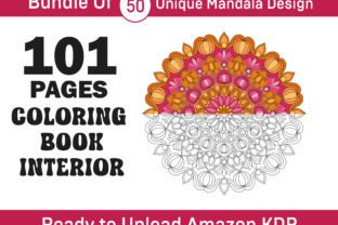 101 Pages Mandala KDP Interior Vol-6 Grafik Ausmalseiten & Malbücher für Erwachsene Von DesignConcept 1