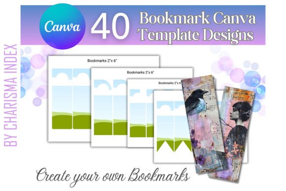 40 Canva Digital Bookmark Template Graphic Print Templates By CharismaIndex