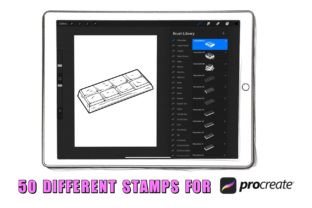 50 Chocolate Procreate Stamps Brushes Graphic Brushes By ProcreateSale 2