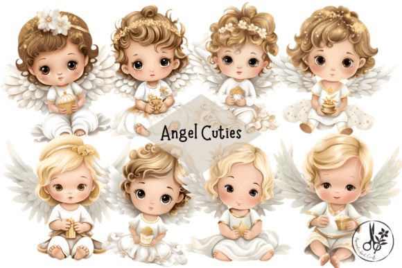 Angel Cuties Graphic AI Illustrations By Passionateaboutcraft