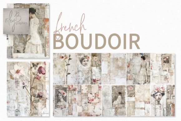 French Boudoir Graphic AI Illustrations By rileybgraphics